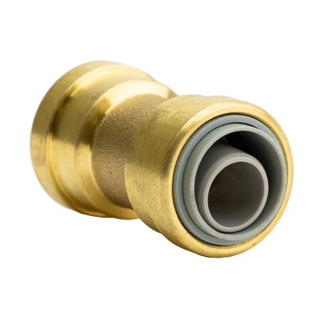 Quickfitting 3/4in Push-to-Connect x 3/4in Push-to-Connect Brass Polybutylene Transition Coupling Fitting LF821PBYR